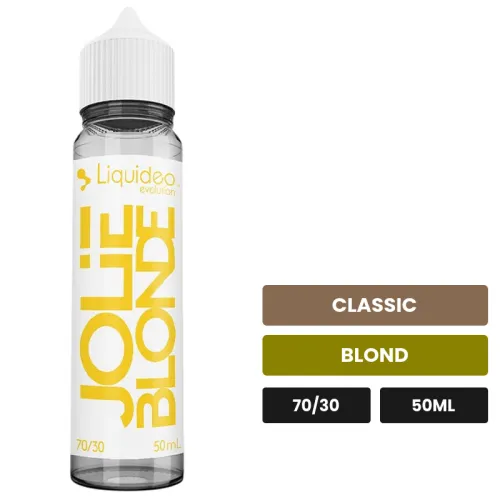 E-liquide Jolie Blonde de Liquideo, 50 ml, saveurs classic et blond.