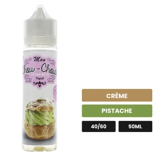 E-liquide Choux À La Pistache de Mon chou choux Eliquides, 50 ml, saveurs crème et pistache.