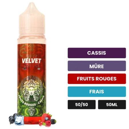 E-liquide Velvet de The MDS Juice, 50 ml, saveurs cassis, mûre, fruits rouges et 1 autre.