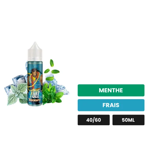 E-liquide Barrako de Maison Fuel, 50 ml, saveurs menthe et frais.