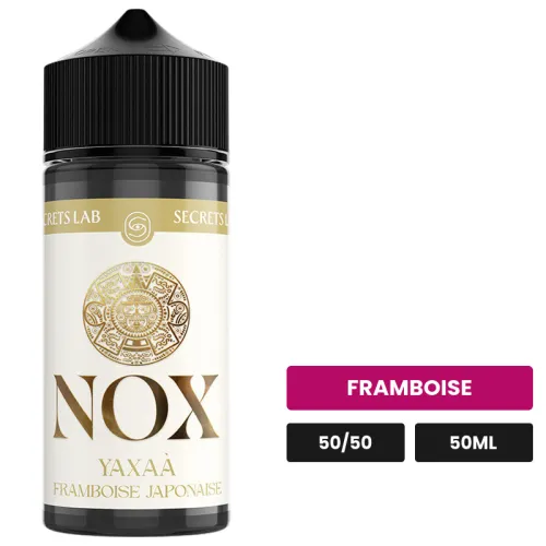 E-liquide Yaxaà de Secret's Lab, 50 ml, saveur framboise.