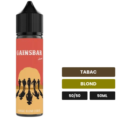 E-liquide Gainsbar de Bordo2, 50 ml, saveurs tabac et blond.
