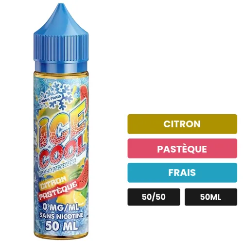 E-liquide Citron Pastèque de Liquidarom, 50 ml, saveurs citron, pastèque et frais.
