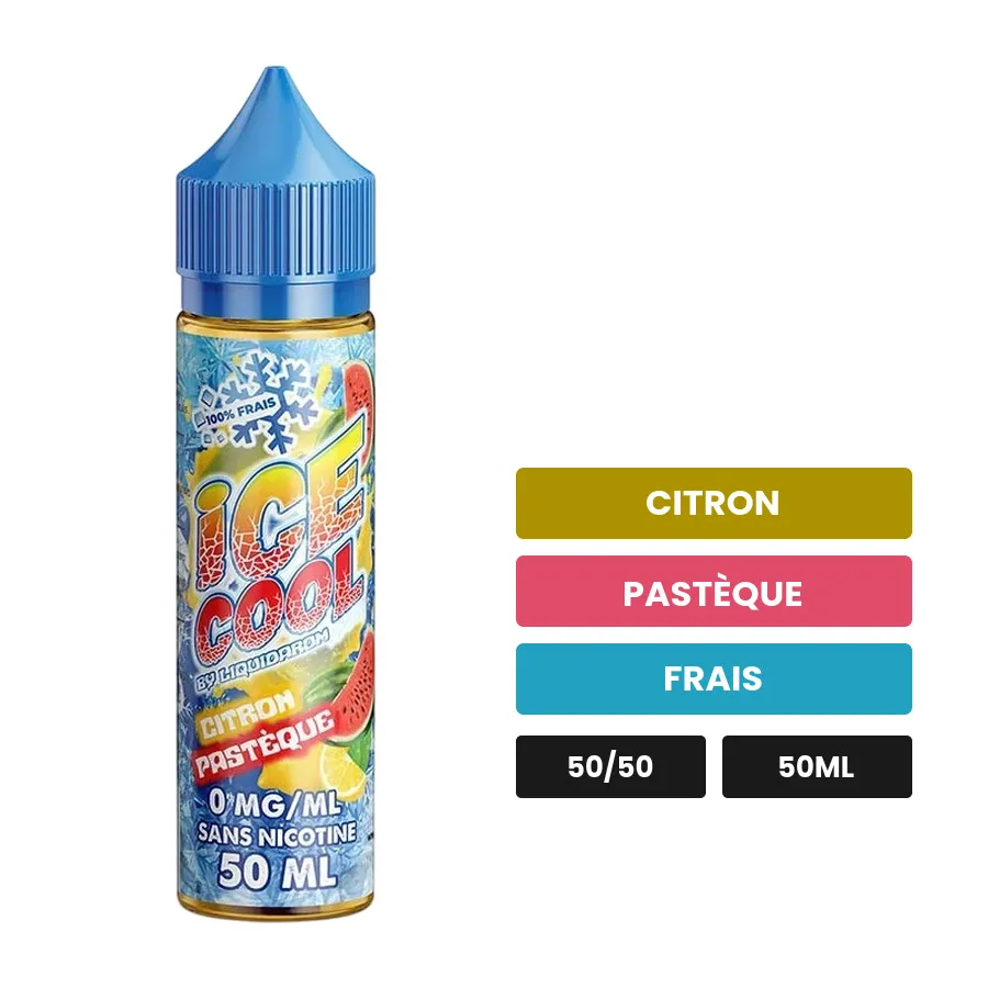 E-liquide Citron Pastèque de Liquidarom, 50 ml, saveurs citron, pastèque et frais.