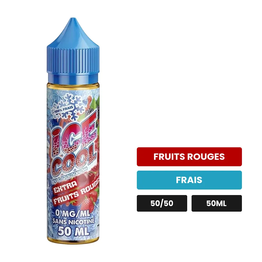 E-liquide Extra Fruits Rouges de Liquidarom, 50 ml, saveurs fruits rouges et frais.
