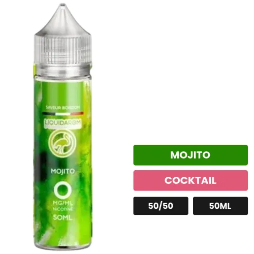 E-liquide Mojito de Liquidarom, 50 ml, saveurs mojito et cocktail.