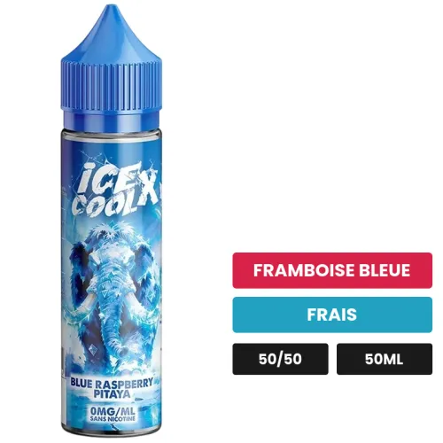 E-liquide Blue Raspberry Pitaya Ice Cool X de Liquidarom, 50 ml, saveurs framboise bleue et frais.