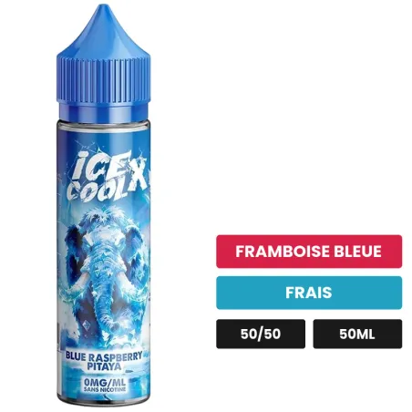 E-liquide Blue Raspberry Pitaya Ice Cool X de Liquidarom, 50 ml, saveurs framboise bleue et frais.