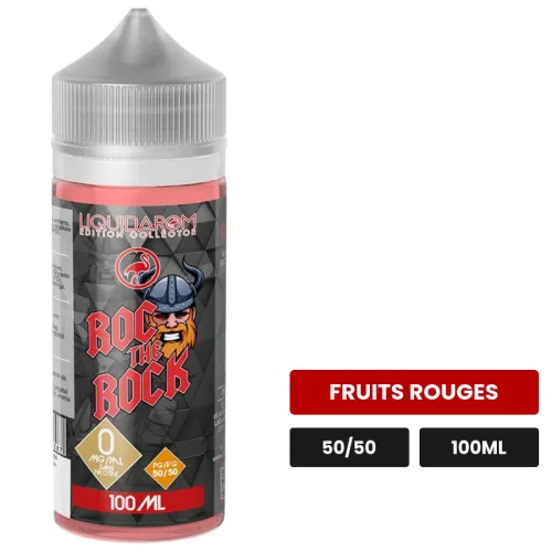 E-liquide Roc the Rock de Liquidarom, 100 ml, saveur fruits rouges.
