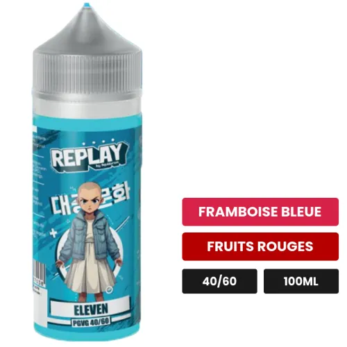 E-liquide Eleven de Liquidarom, 100 ml, saveurs framboise bleue et fruits rouges.