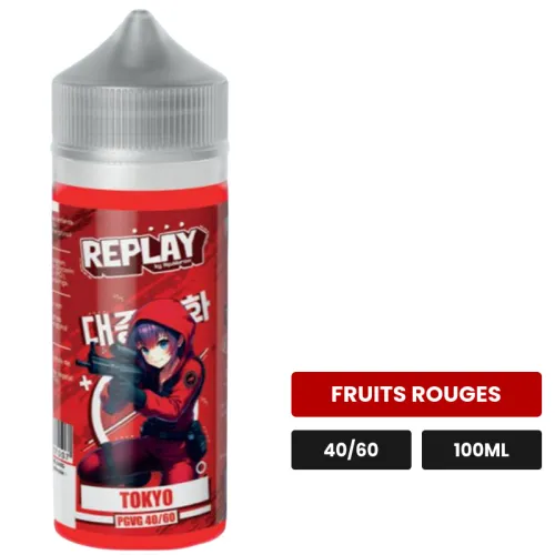 E-liquide Tokyo de Liquidarom, 100 ml, saveur fruits rouges.