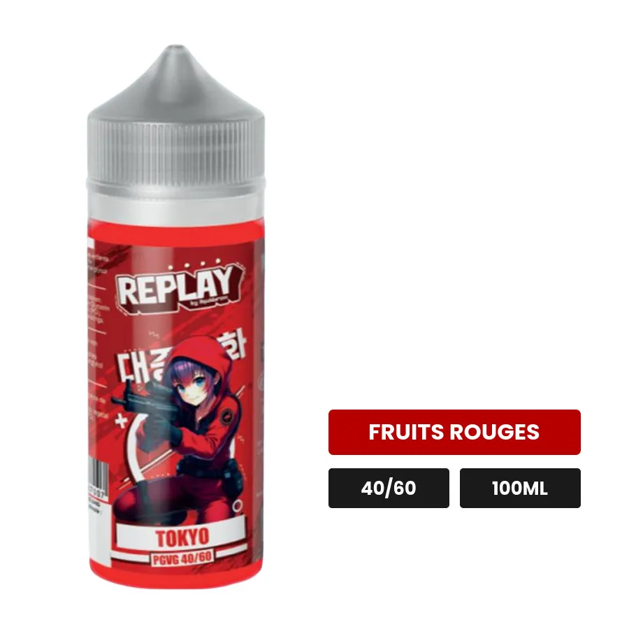 E-liquide Tokyo de Liquidarom, 100 ml, saveur fruits rouges.