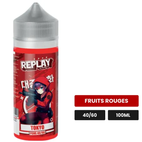 E-liquide Tokyo de Liquidarom, 100 ml, saveur fruits rouges.