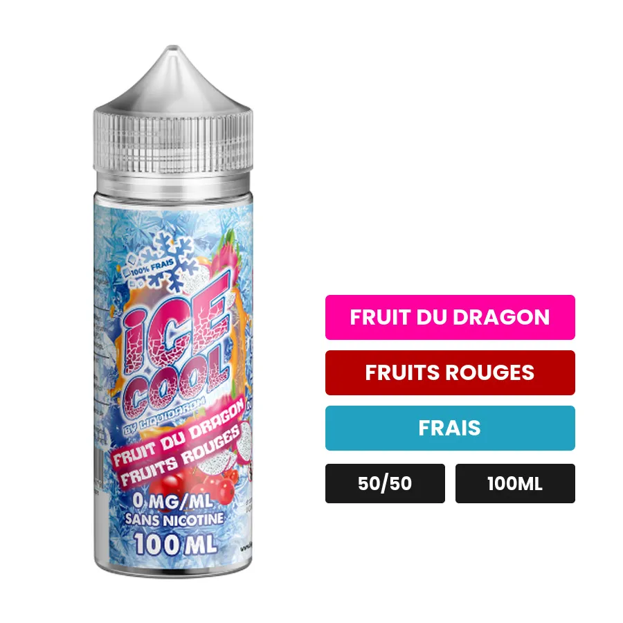 E-liquide Fruit Du Dragon Fruits Rouges de Liquidarom, 100 ml, saveurs fruit du dragon, fruits rouges et frais.