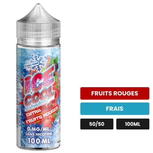 E-liquide Extra Fruits Rouges de Liquidarom, 100 ml, saveurs fruits rouges et frais.