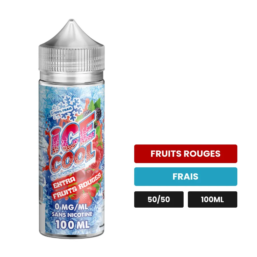 E-liquide Extra Fruits Rouges de Liquidarom, 100 ml, saveurs fruits rouges et frais.