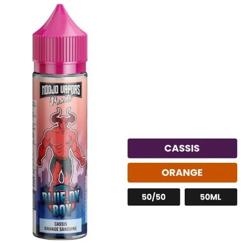 E-liquide Blue-Dy Boy de Liquidarom, 50 ml, saveurs cassis et orange.