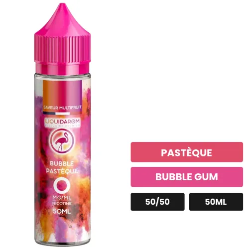 E-liquide Bubble Pastèque de Liquidarom, 50 ml, saveurs pastèque et bubble gum.