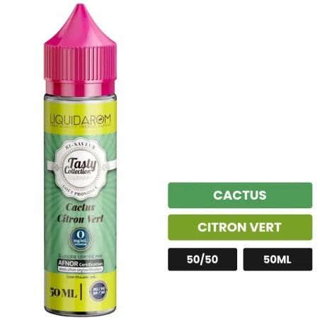E-liquide Cactus Citron Vert de Liquidarom, 50 ml, saveurs cactus et citron vert.
