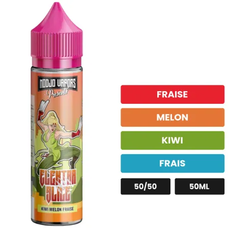 E-liquide Elektra Slice de Liquidarom, 50 ml, saveurs fraise, melon, kiwi et 1 autre.