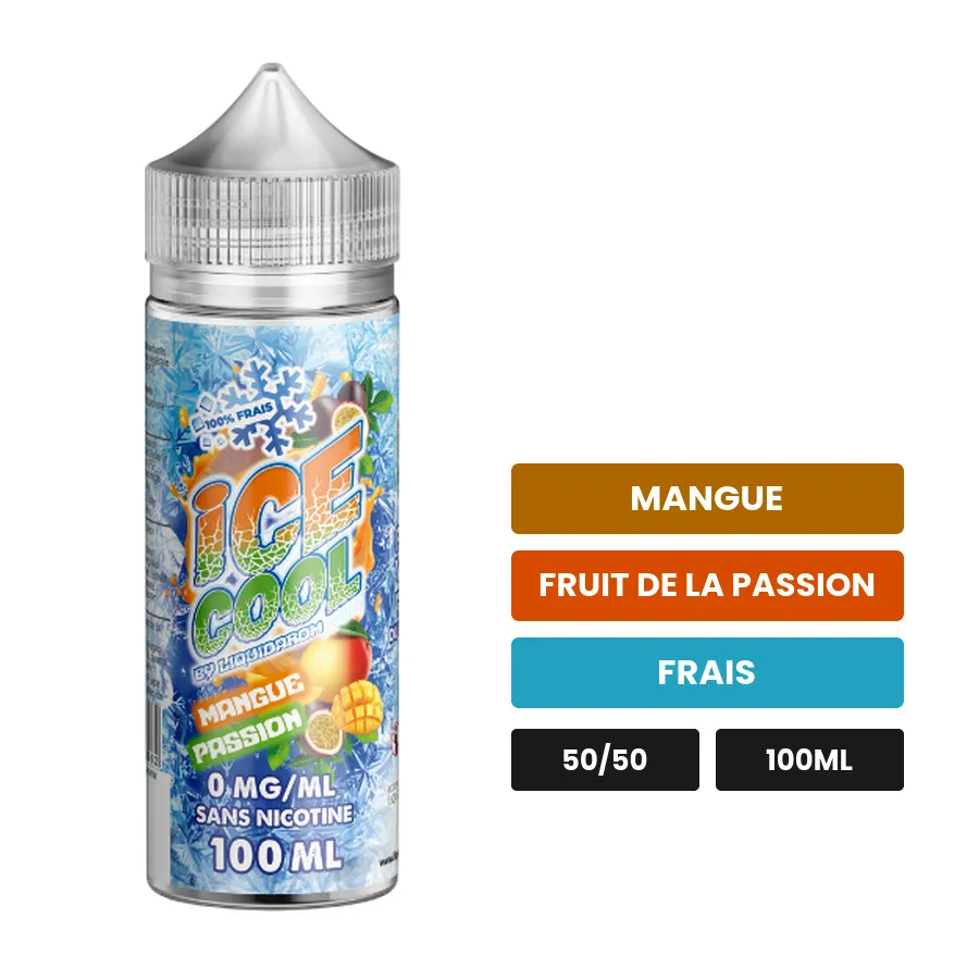 E-liquide Mangue Passion de Liquidarom, 100 ml, saveurs mangue, fruit de la passion et frais.