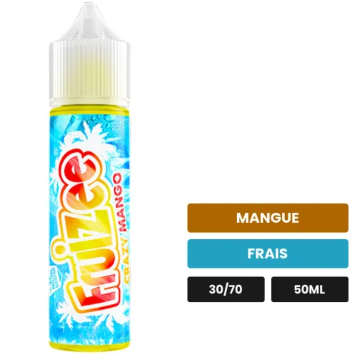 E-liquide Crazy Mango d'Eliquid France, 50 ml, saveurs mangue et frais.
