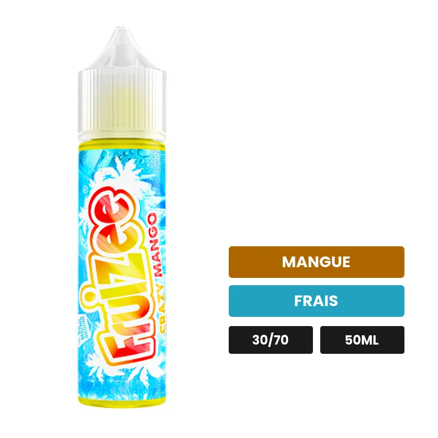 E-liquide Crazy Mango d'Eliquid France, 50 ml, saveurs mangue et frais.