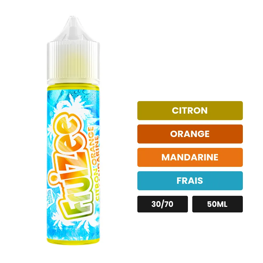 E-liquide Citron Orange Mandarine d'Eliquid France, 50 ml, saveurs citron, orange, mandarine et 1 autre.