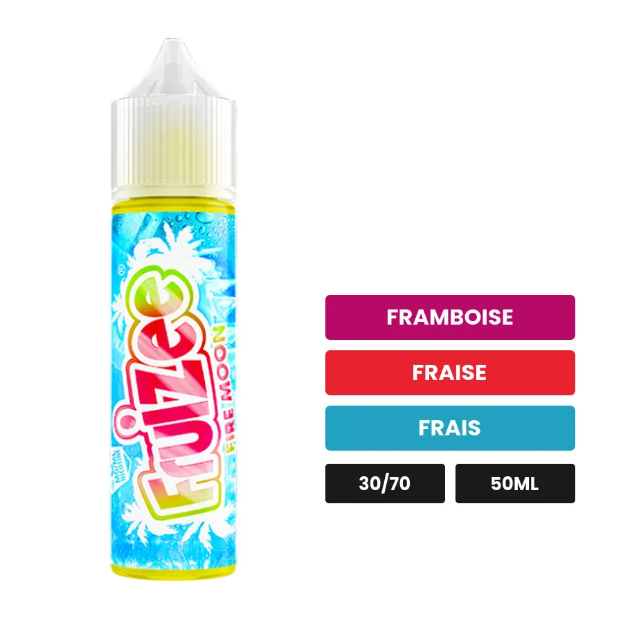 E-liquide Fire Moon d'Eliquid France, 50 ml, saveurs framboise, fraise et frais.