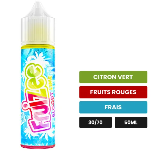 E-liquide Bloody Lime d'Eliquid France, 50 ml, saveurs citron vert, fruits rouges et frais.