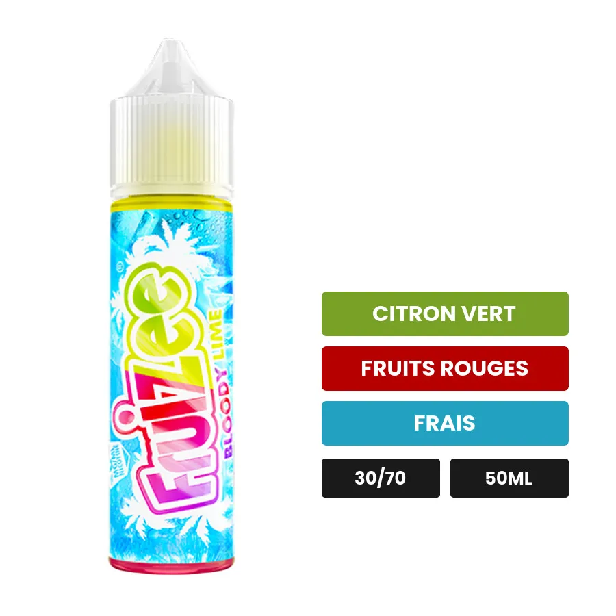 E-liquide Bloody Lime d'Eliquid France, 50 ml, saveurs citron vert, fruits rouges et frais.