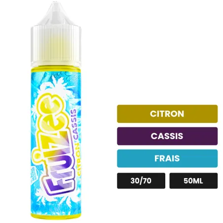 E-liquide Citron Cassis d'Eliquid France, 50 ml, saveurs citron, cassis et frais.