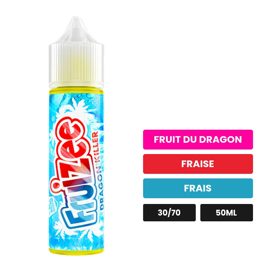 E-liquide Dragon Killer d'Eliquid France, 50 ml, saveurs fruit du dragon, fraise et frais.