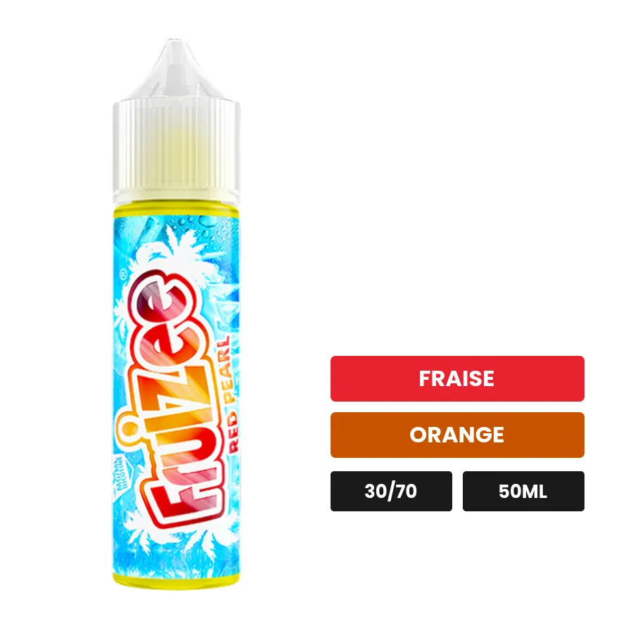 E-liquide Red Pearl d'Eliquid France, 50 ml, saveurs fraise et orange.