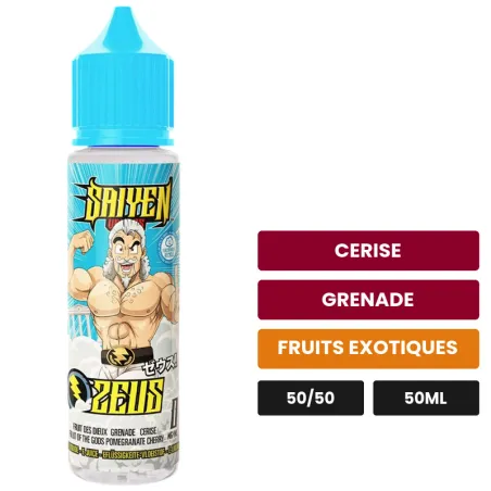 E-liquide Zeus de Swoke, 50 ml, saveurs cerise, grenade et fruits exotiques.