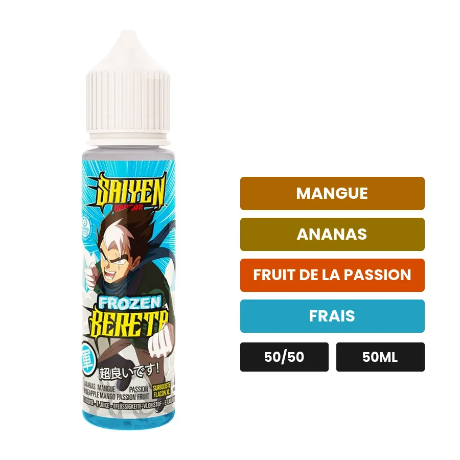 E-liquide Frozen Bereta de Swoke, 50 ml, saveurs mangue, ananas, fruit de la passion et 1 autre.