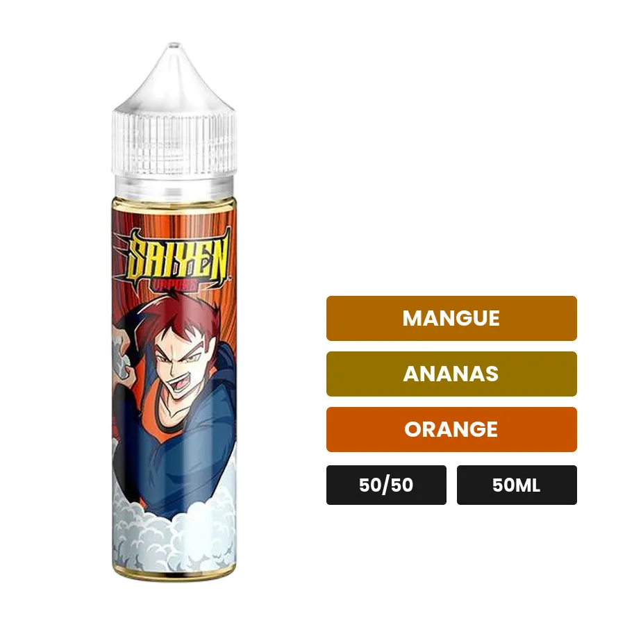 E-liquide Dragon de Swoke, 50 ml, saveurs mangue, ananas et orange.