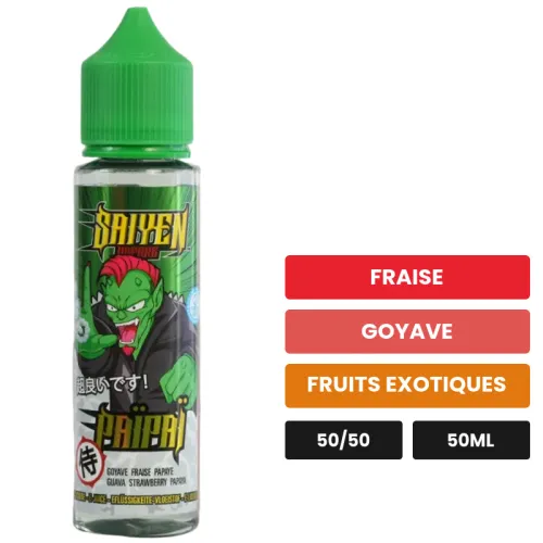 E-liquide Païpaï de Swoke, 50 ml, saveurs fraise, goyave et fruits exotiques.