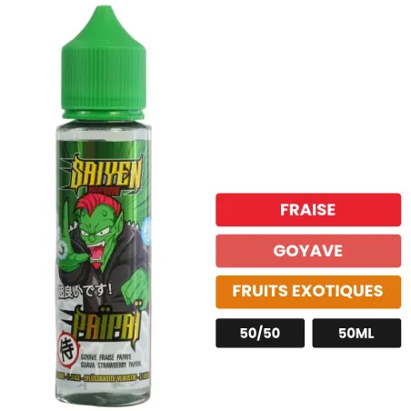 E-liquide Païpaï de Swoke, 50 ml, saveurs fraise, goyave et fruits exotiques.