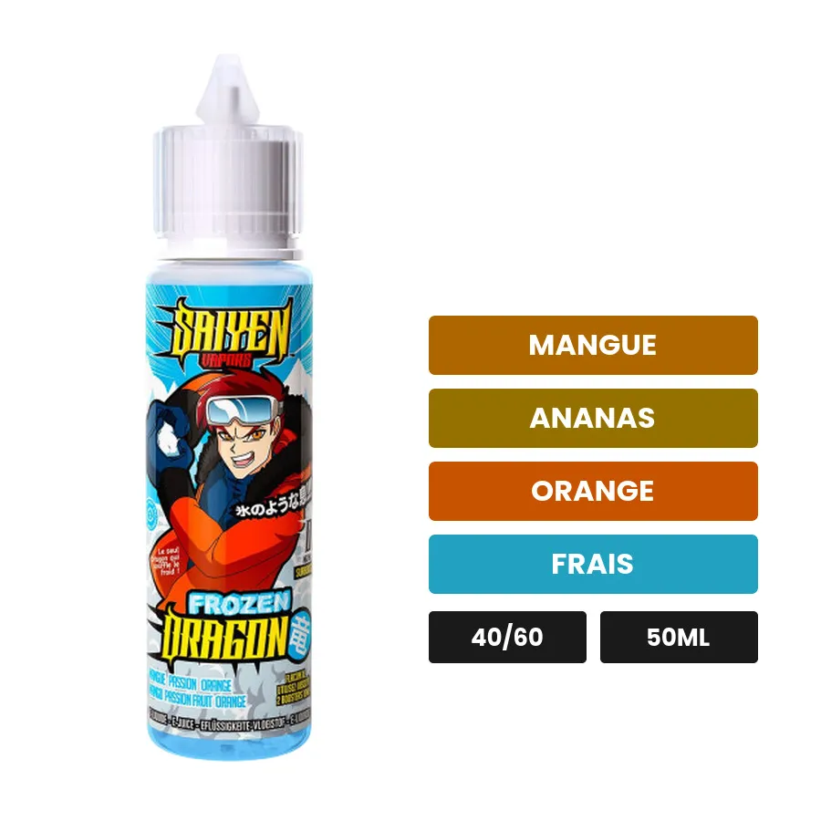 E-liquide Frozen Dragon de Swoke, 50 ml, saveurs mangue, ananas, orange et 1 autre.