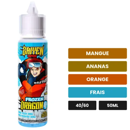 E-liquide Frozen Dragon de Swoke, 50 ml, saveurs mangue, ananas, orange et 1 autre.