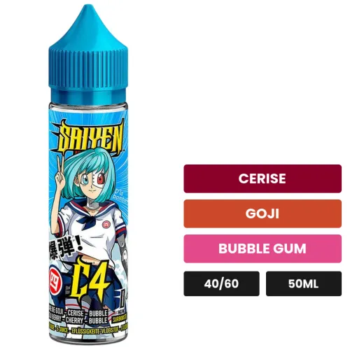 E-liquide C4 de Swoke, 50 ml, saveurs cerise, goji et bubble gum.