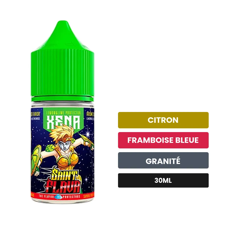 Arome concentre Xena de Swoke, 30 ml, saveurs citron, framboise bleue et granité.