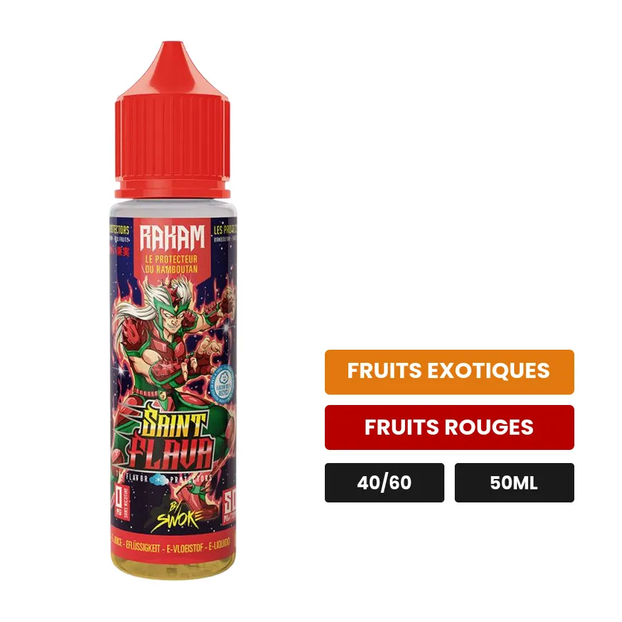 E-liquide Rakam de Swoke, 50 ml, saveurs fruits exotiques et fruits rouges.