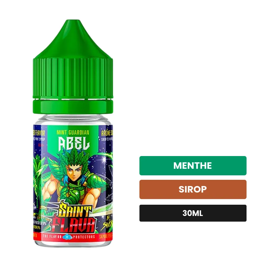 Arome concentre Abel de Swoke, 30 ml, saveurs menthe et sirop.