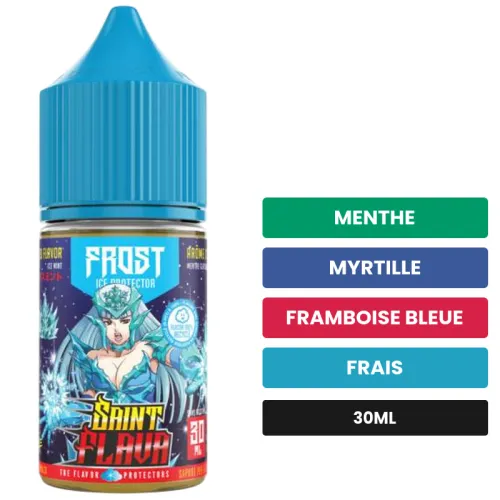 Arome concentre Frost de Swoke, 30 ml, saveurs menthe, myrtille, framboise bleue et 1 autre.