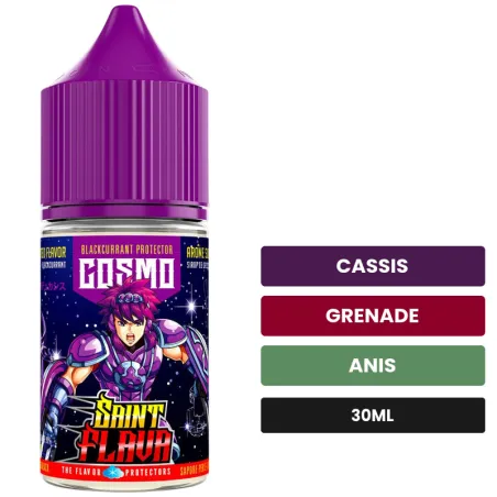 Arome concentre Cosmo de Swoke, 30 ml, saveurs cassis, grenade et anis.