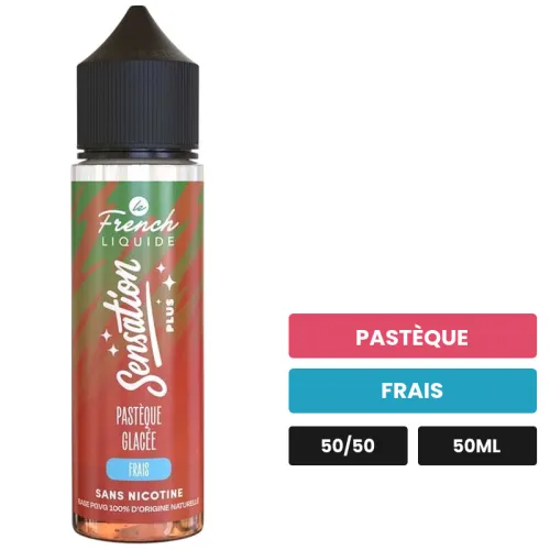 E-liquide Pastèque Glacée de Le French Liquide, 50 ml, saveurs pastèque et frais.