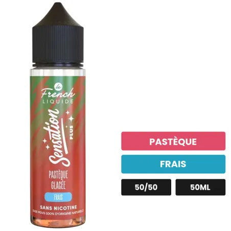E-liquide Pastèque Glacée de Le French Liquide, 50 ml, saveurs pastèque et frais.
