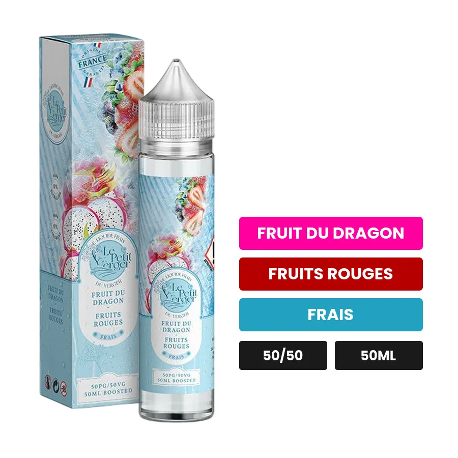 E-liquide Fruit Du Dragon Fruits Rouges de Savourea, 50 ml, saveurs fruit du dragon, fruits rouges et frais.